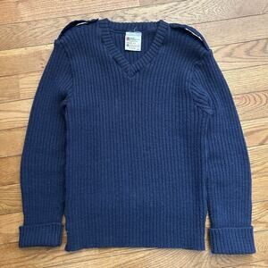 Vintage The Woolly Pully UK Army Military Pure Wool Knit Brigade Sweater 44